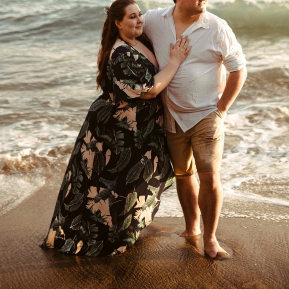 Plus size tropical beach dress - Picture 4 of 4